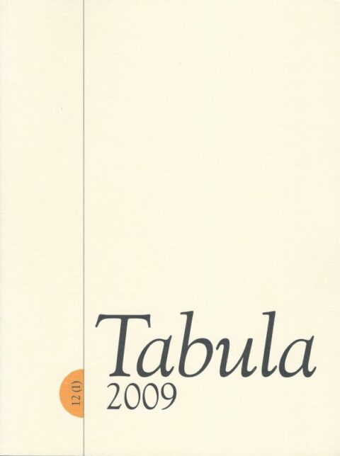 Tabula 12 (2009) 1