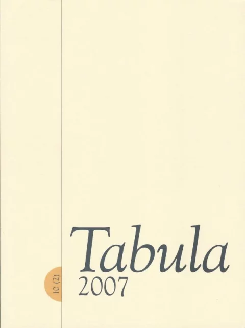 Tabula 10 (2007) 2