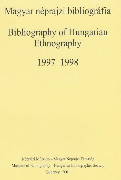 Magyar néprajzi bibliográfia 1997- 1998